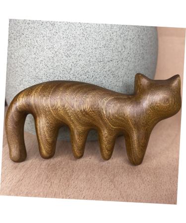 Frcolor 5-Stage Cat Kitten Massage Comb - Cute Cat-Shaped Sandalwood Grooming Tool for Scalp Relief & Creative Pet Care - Buy Online on GoSupps.com