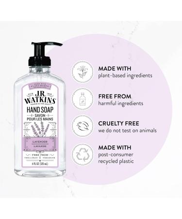 J.R. Watkins Natural Home Care Hand Soap - Lavender Scent | 11 Oz - Eco-Friendly & Soothing Cleanser for International Shipping - Buy Online on GoSupps.com