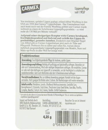  Carmex Carmex Classic Lippenbalsam Stick (LSF 15) Pack of 3 (3 x 4 g). - Buy Online on GoSupps.com