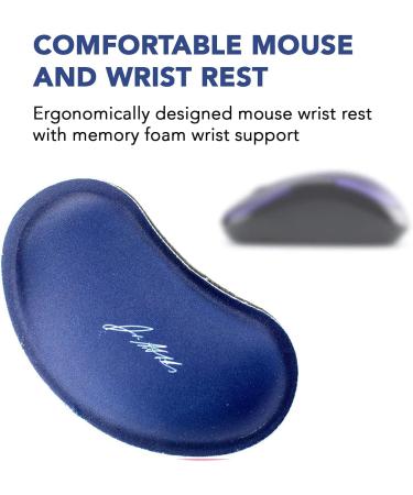 Doctor Developed Ergonomic Wrist Rest - Blue | Perfect for Mouse & Keyboard Use | Enhance Wrist Health & Posture | Dr Arthritis - Buy Online on GoSupps.com