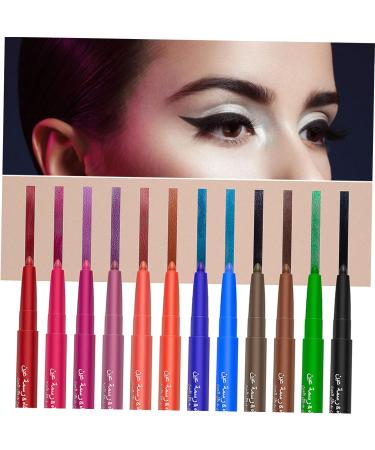DRESSOOS 12 Pcs 1 Set Shadow Set Eyeshadow Eye Liner Sharpeners Long-lasting Eye Liners Makeup - Buy Online on GoSupps.com