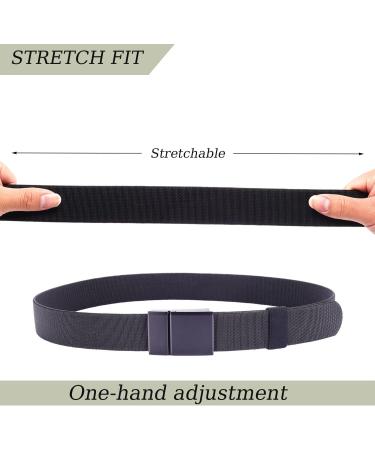 ZGJINLONG Men's Tactical Stretch Belt- Quick Release 1.5 Nylon Military Web Belt- 49 Long- Perfect for Work, Travel, and Sports - Buy Online on GoSupps.com