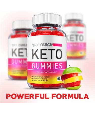 2 Pack Try Quick Keto ACV Gummies with B12, B6, Beet Root Juice - Vegan Non GMO Formula (120 Gummies) - Buy Online on GoSupps.com