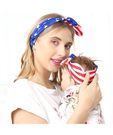 Patriotic American Flag Headbands - 3 Pack Independence Day Hair Accessory for Adults - Red White Blue Stars Elastic Hairbands - 4th of July Fashion for Unisex - Buy Online on GoSupps.com
