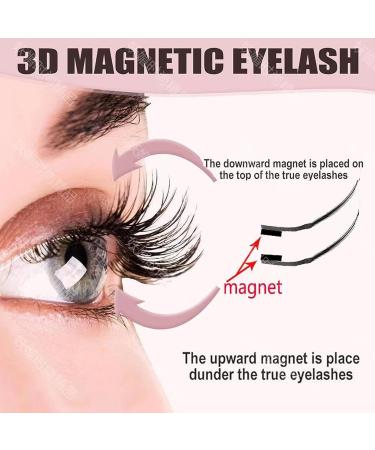 Magnetic Eyelashes Eyelashes Fluffy Lashes Magnetic Lashes for Women & Girls Magnetic Eyelashes with Applicator Easy to Use Magnetic Eyelashes Natural Look Reusable Magnetic Eyelashes-Comfortable - Buy Online on GoSupps.com