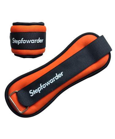 Steppfoward 2er set weight cuff 0.3-1.0kg weight cuff foot weights for legs and arms 3 color variants running weights for hand and ankles 2 * 0.3kg- orange