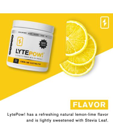 LytePow Electrolytes Powder with Sea Minerals - Lemon-Lime Hydration Supplement | 90 Servings | Non-GMO | No Calories or Sugar | Keto-Friendly Exercise Drink Mix - Buy Online on GoSupps.com