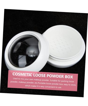 PLAFOPE Box Powder Box Empty Powder Make up Powder Puff Fluffy Puff Case Powder Compact Jar Plastic Pp White - Buy Online on GoSupps.com