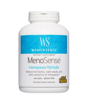 WomenSense MenoSense by Natural Factors Natural Supplement to Help Improve Menopause Symptoms Vegan Non-GMO 180 Capsules 180 Count (Pack of 1) Standard Packaging - Buy Online on GoSupps.com