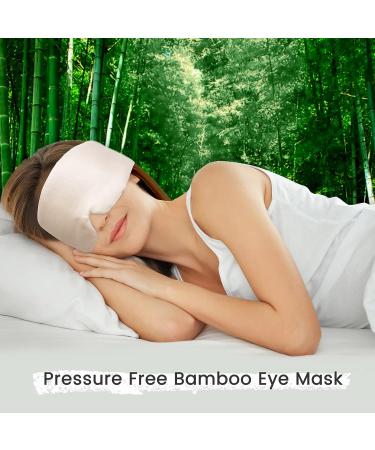 iCooBreeze Handmade Bamboo Eye Mask for Men and Women - Organic Sleep Mask - Large Size - Adjustable - Apricot Color - Buy Online on GoSupps.com