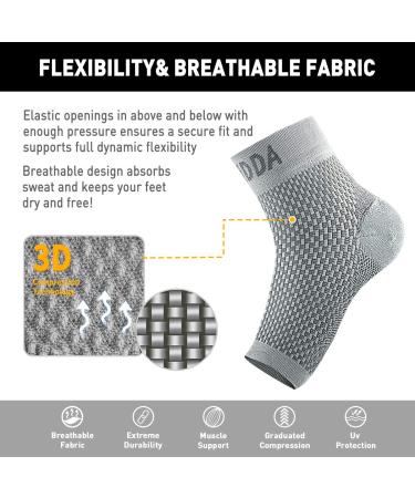 AVIDDA Plantar Fasciitis Compression Socks for Arthritis Pain Relief - Grey, Size L - Buy Online on GoSupps.com