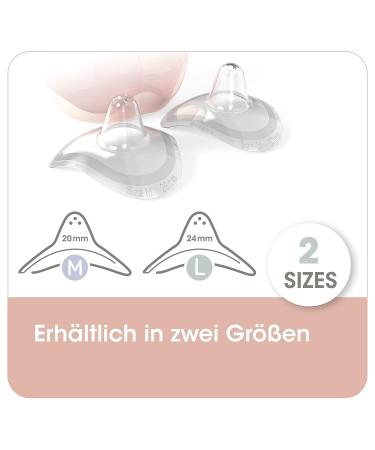 Nip First Moments Still Hats & Chest Stuff for Breastfeeding - Size M (20mm) - 2 Pieces with Storage Box Natural Drinking Feel - Buy Online on GoSupps.com