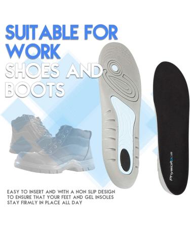 Orthotic Gel Padded Foam Insoles | Non-Slip Shoe Insert Pads Shock Absorbing & Cushioning Providing Comfort on the Feet | Plantar Fasciitis Ideal Foot Care Support Insoles Men & Insoles for Women Mens - Buy Online on GoSupps.com