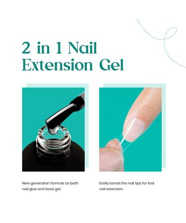 Beetles Easy Gel Tips Nail Extension Kit - 2-in-1 Glue Gel Base, Medium Almond Nails & UV LED Lamp - Buy Online on GoSupps.com