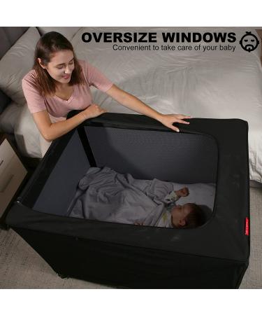 YAVIL Pack N Play Blackout Cover - Breathable Tent for Travel Crib - Portable Indoor Outdoor Playard Netting - Buy Online on GoSupps.com