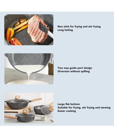 Nonstick Frying Pan Deep Frying Pan Skillet with Lids Aluminum Alloy Skillet Pan with Scalding Proof Handle Fry Skillet Set for Induction Cooker Gas Stove Dishwasher Safe Frying pan ( Size : 28CM ) - Buy Online on GoSupps.com