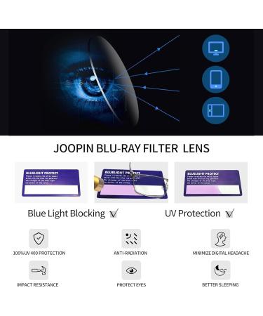 Joopin Blue Light Filter Glasses for Men & Women | Stylish Metal Silver Gaming & Computer Glasses - Buy Online on GoSupps.com