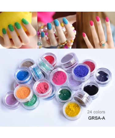 24-Color 3D Flocking Velvet Powder for Nail Art Decoration - 2.5ml Boxes | Glitter Flocking Powder - Buy Online on GoSupps.com
