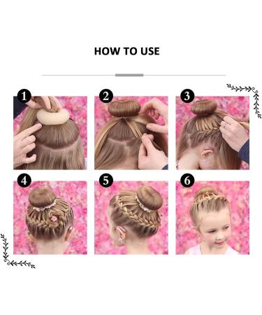 sukevitor 4 Pcs Hair Donut Hair Doughnut Black Bun Doughnut Black Rings for Hair with 20 Pcs U-Shaped Hair Pins for Girls Kids and Women - Buy Online on GoSupps.com