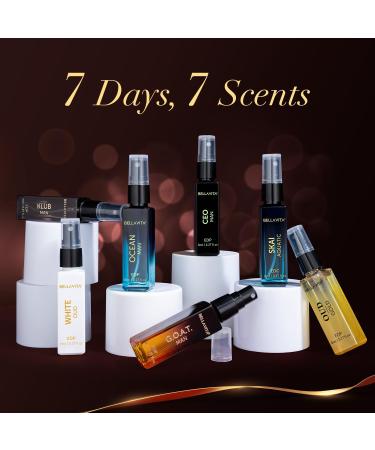 BELLAVITAA Discovery Gift Set 7x8ML Eau De Parfum Perfume for Men with Woody Fresh & Oud Long Lasting EDP Fragrance Scent - Buy Online on GoSupps.com