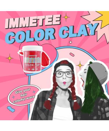 immetee Temporary Hair Color Wax Hair Dye Wax for Kids Adult DIY Hair Color for Party Cosplay Christmas Makeup Wash Out Easily. (3.38 Fl oz/100ml) (RED) - Buy Online on GoSupps.com