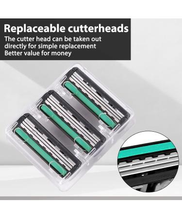 44-Piece Men's Disposable Razors Set - 42 Replaceable Heads & 2 Razor Handles for Smooth Shaving - International Shipping Available - Buy Online on GoSupps.com