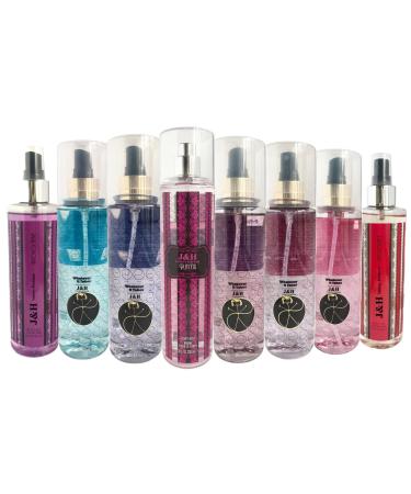 J&H ACO Body Mist Deodorant Body Spray for Women Variety Scent Refreshing Fragrance Mist | Wonderful Gift Aromatic Scent Body Mist Spray Fragrance Gift for Holidays for all Skin Types and Daily Use 8.4 Fluid Ounce / 250 Ml (Random 4 Pcs)