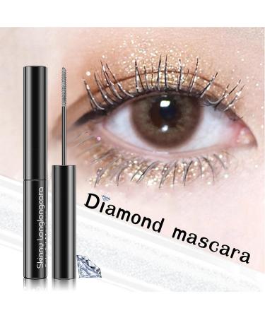 Diamond Mascara - Smudge-Proof Glitter Mascara 4D Shining Glitter Eye Makeup with Shining Pearl Particles for Girls Women Wedding Makeup Sillervan - Buy Online on GoSupps.com