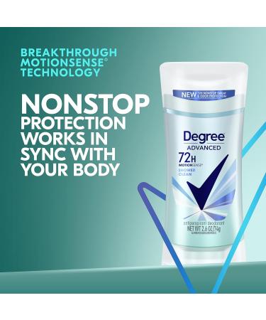 Degree Advanced Antiperspirant Deodorant Shower Clean 48-Hour Sweat & Odor Protection & Advanced Antiperspirant Deodorant Shower Clean 72-Hour Sweat & Odor Protection Antiperspirant - Buy Online on GoSupps.com