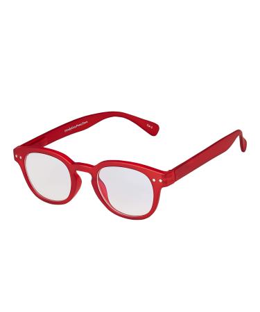 Ultra blue light-blocking glasses for children-gaming glasses UV clear blue reading and computer screen protection-gamer gaming filter anti-blue light glasses for children hornride age 3-8 years deep red