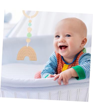 20 Pcs Baby Gym Wooden Teether Car Decorations - Hanging Wood Toy Set for Newborns | Infant Gym Plaything Chew - Green - Buy Online on GoSupps.com