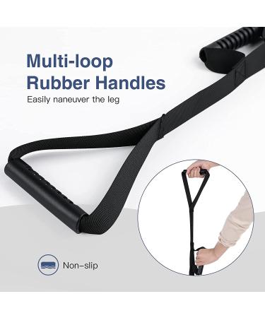 Multi-Loop Leg Lifter Strap for Easy Mobility - 42 Rigid Hand Strap with Padded Foot Loop and 3 Hand Grips - Ideal Aid for Getting in and Out of Bed, Couch, Car, and Wheelchair - Suitable for Adults, Elderly, Men, and Women - Buy Online on GoSupps.com