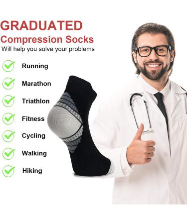 Buy 5 Pairs of Lightweight Compression Sports Socks for Men & Women - M nner Function Sneakers Socks in Gray | International Shipping Available - Buy Online on GoSupps.com