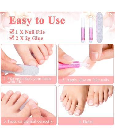 Melliex 120-Piece Wrong Tooth Kit French Natural Matt Toenails Full Cover Tips for Women | 12 Sizes Available - Buy Online on GoSupps.com