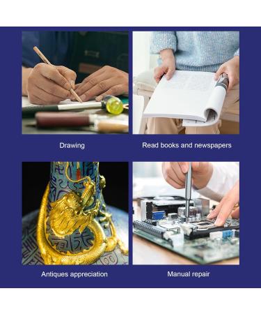 Lighted Magnifying Glass 5X 12X 3 Brightness Gears Handheld Magnifying Glass for Antiques Appreciation - Buy Online on GoSupps.com