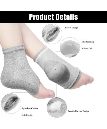 3 Pairs Gel Heel Socks Soft Ventilate Open Toe Socks Plantar Anti Cracked Socks Moisturizing Cracked Heel Socks Soft Ventilate Gel Heel Socks Beauty Spa Treat Dry Hard Foot Men and Women - Buy Online on GoSupps.com
