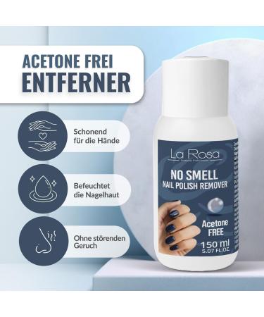  La Rosa LaRosa Acetone-Free Nail Polish Remover 150ml SENSITIVE NO SMELL for gentle and reliable nail polish removal - Buy Online on GoSupps.com