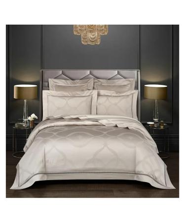 100% Egyptian Cotton Duvet Cover Set 4Pcs Queen King Bedlinens Covers Soft (6pcs King)