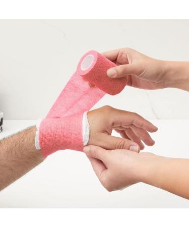 Pack of 12 Vet Wraps - Gauze Rolls - Cohesive Bandage - Bandage Wrap for Animals Assorted Colours 3 inches x 66.9 inches - Buy Online on GoSupps.com