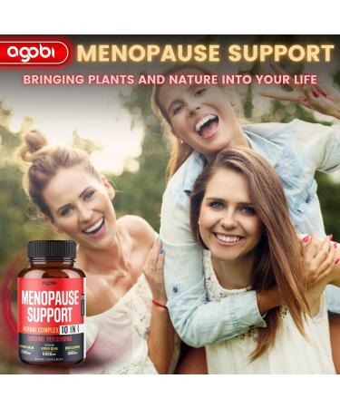Agobi Menopause Support for Women Health 13100 Mg - 10in1 with Dong Quai & Red Clover - Balance Body & Mood - 120 Capsules - Buy Online on GoSupps.com