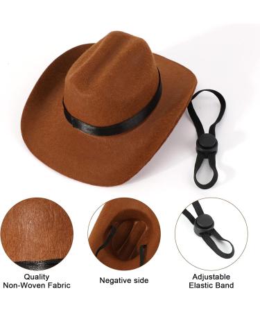 Jupsk Pet Dogs Cats Cowboy Costume Hats and Bandanas Scarf Set of 4 Pet Cowboy Caps and Triangle Scarves Accessories for Puppy Kitten Pet Party Festival and Daily Wearing Decoration - Buy Online on GoSupps.com
