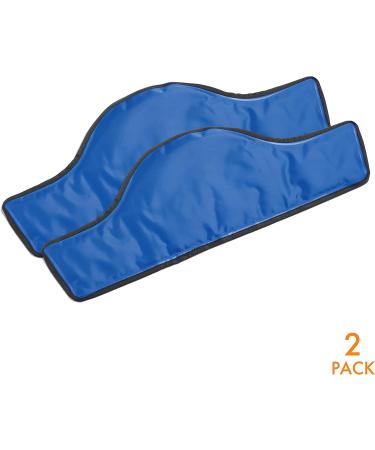 Flexible Gel Ice Pack for Neck and Shoulders - 2 Pack | Reusable Cold Compress for Muscle Pain, Bruising, and Swelling | 23 x 8 x 5 - Buy Online on GoSupps.com