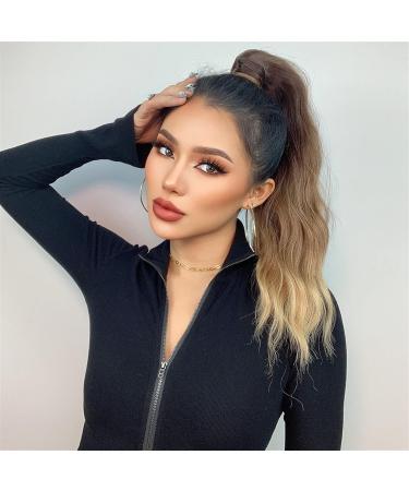 Ponytail Extensions 16 Inches Long Wave Wig Blonde Heat Resistant Synthetic Wrap Around Clip in Ponytail Hairpieces Ponytail Extension Wave Magic Paste Ponytail Hair for Women(Color:NMW006-2) 1 PC NMW006-2 - Buy Online on GoSupps.com
