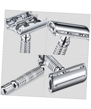 FOMIYES Stainless Steel Safety Razor - Manual Shaver with Double Blade Chrome-Plated Double-Sided Holder for a Superior Shaving Experience - Buy Online on GoSupps.com