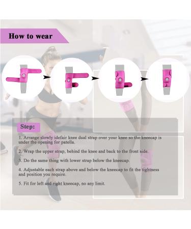 Adjustable Knee Support Brace for Women | Compression Sleeve for Arthritis & Knee Pain Relief | Ideal Gift for Mom, Wife | Rose | 3 Straps | M-XXL (15-22 inches) - Buy Online on GoSupps.com