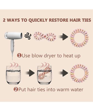 14 Pcs Women Ponytail Braid Hair Elastic Spiral Hair Ties - Multi-color Waterproof Coil Hair Accessories (Medium Size) - Buy Online on GoSupps.com