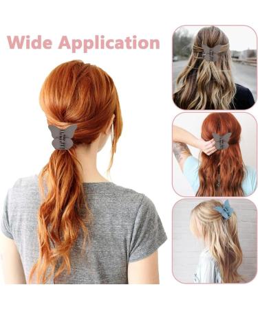 4 Pcs Butterfly Hair Clips for Women Butterfly Claw Clips Hair Clips Hair Claw Clips for Thick Hair Cute Butterfly Hair Clips Hair Accessories for Girls and Women (Brown white pink blue) - Buy Online on GoSupps.com