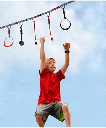 Slackers NinjaLine 36' Intro Kit - Red/Blue | Fun Outdoor Ninja Warrior Course Set - Buy Online on GoSupps.com