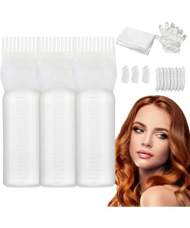 Scalp Oil Applicator | 160ml Hair Oiling Applicator Bottle | Lightweight Oil Bottle Oil Applicator for Hair Dye Scalp Massage Comb for Hair Dyeing White - Buy Online on GoSupps.com
