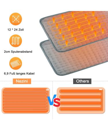 Shop Electric Heating Pillows - Fast Heating Auto Shutdown & Overheat Protection | 6 Temperature Levels & 4 Timer Options (30x60 cm) - Buy Online on GoSupps.com